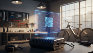 Pasaporte Digital de Baterías 2026 proyectado en batería e-bike
