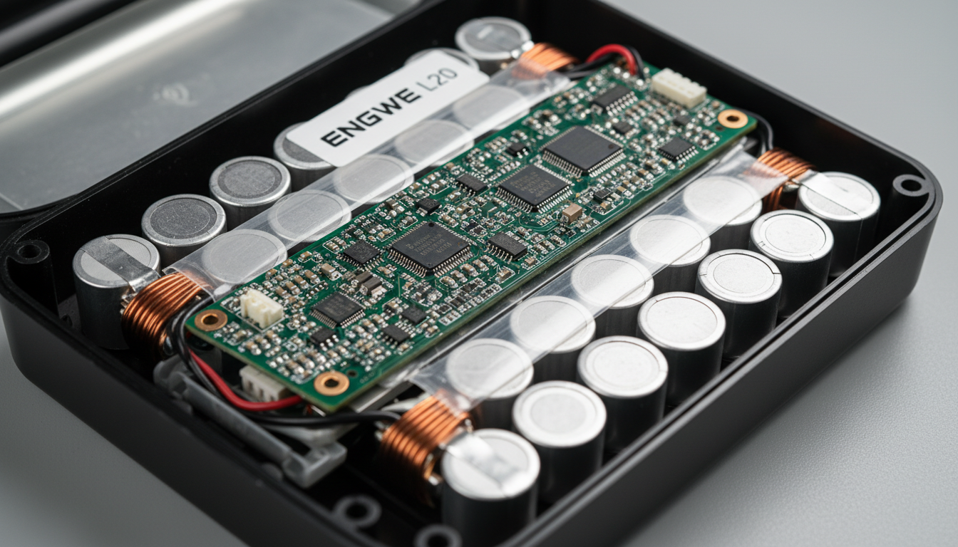 Componentes internos y BMS de la batería Engwe L20