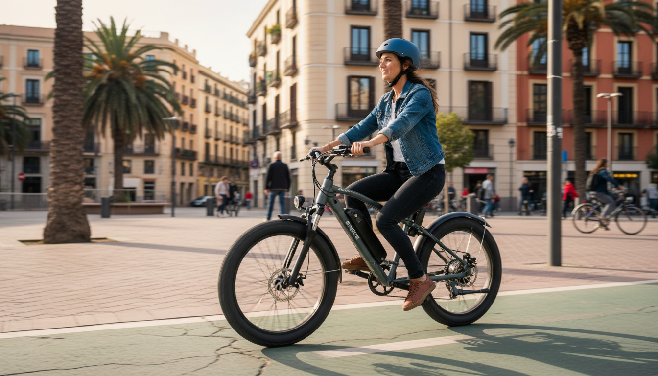Prueba de conducción real de la bicicleta Engwe L20 en ciudad